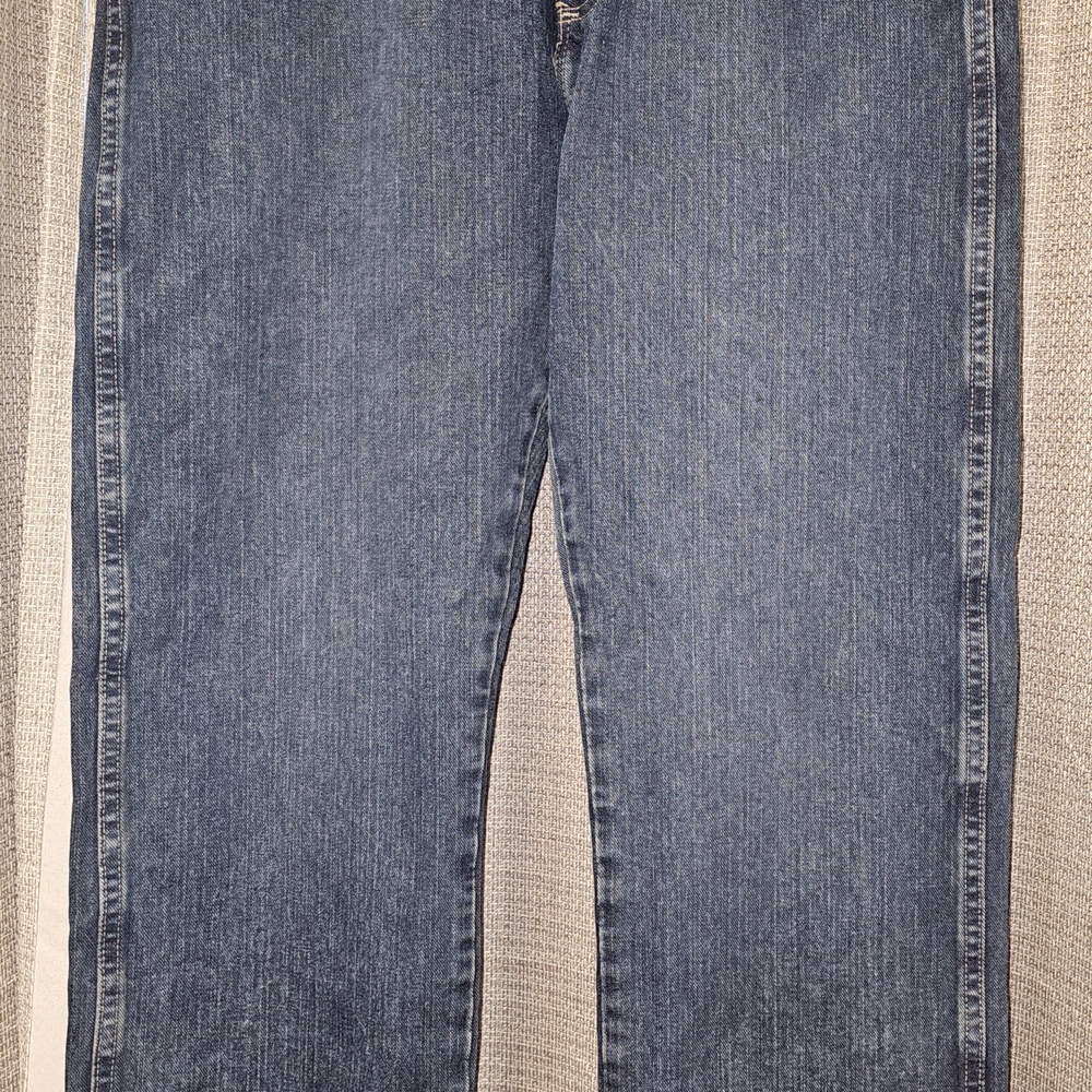 Wrangler Mens 34x32 Straight Leg Blue Jeans